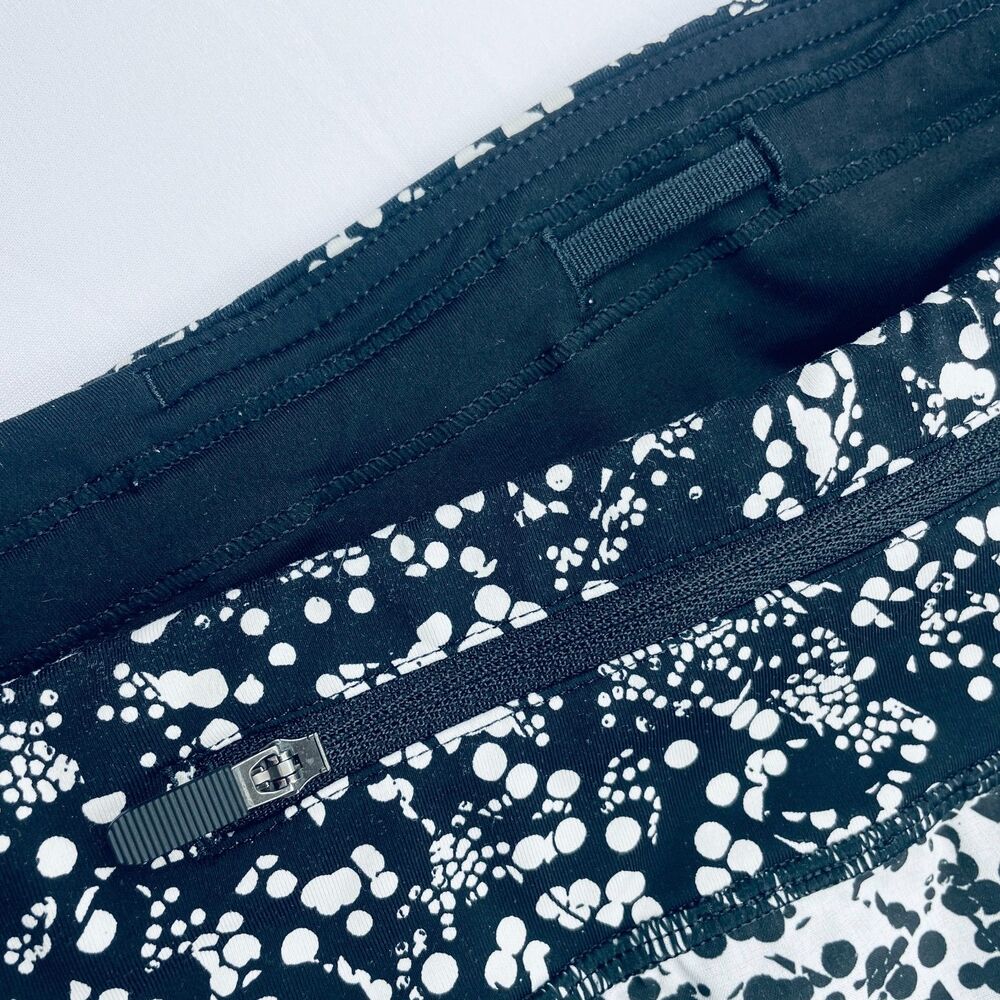 ~ Lululemon 10 Pace Rival Skirt Tennis Pickleball FlawNoShorts Black White - Picture 4 of 16